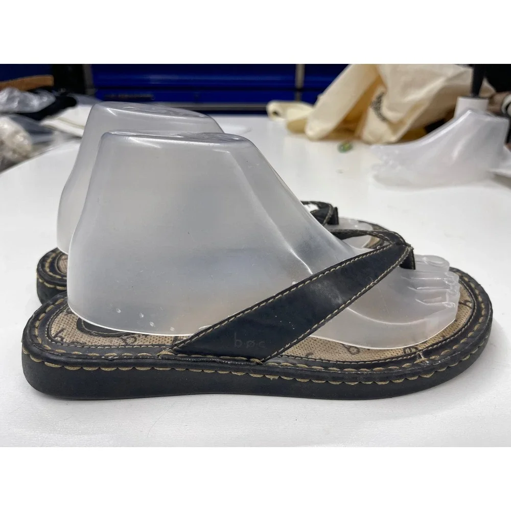 b.o.c. Born Concept Womens Black Thong Flip Flop Sandals Size‎ 8M BC3314